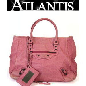 Balenciaga The Sunday Tote Bag Leather Pink